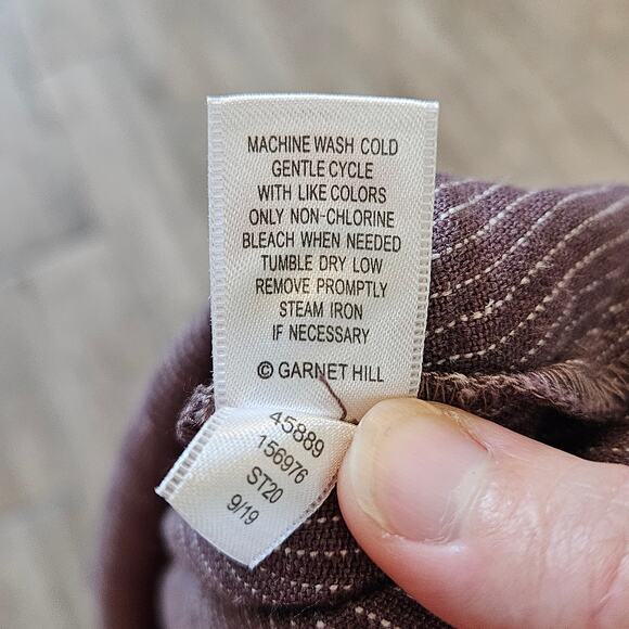 Garnet Hill Dress Women’s 10 Linen Drop-Waist Purple Stripe Summercore Breezy - Picture 11 of 11